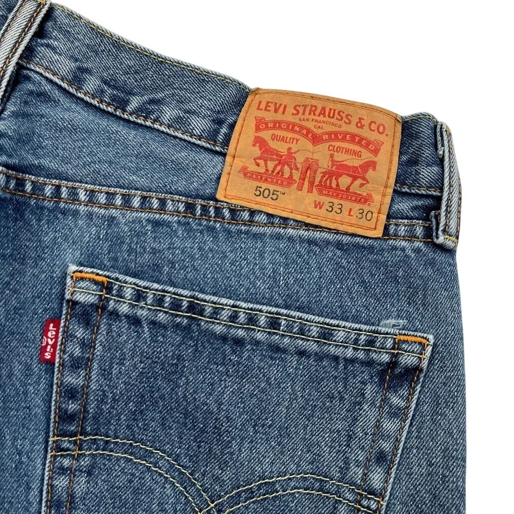 Levis Strauss‎ & Co Mens 505 Jeans, Light Blue Levi Mens Straight Leg Denim 246